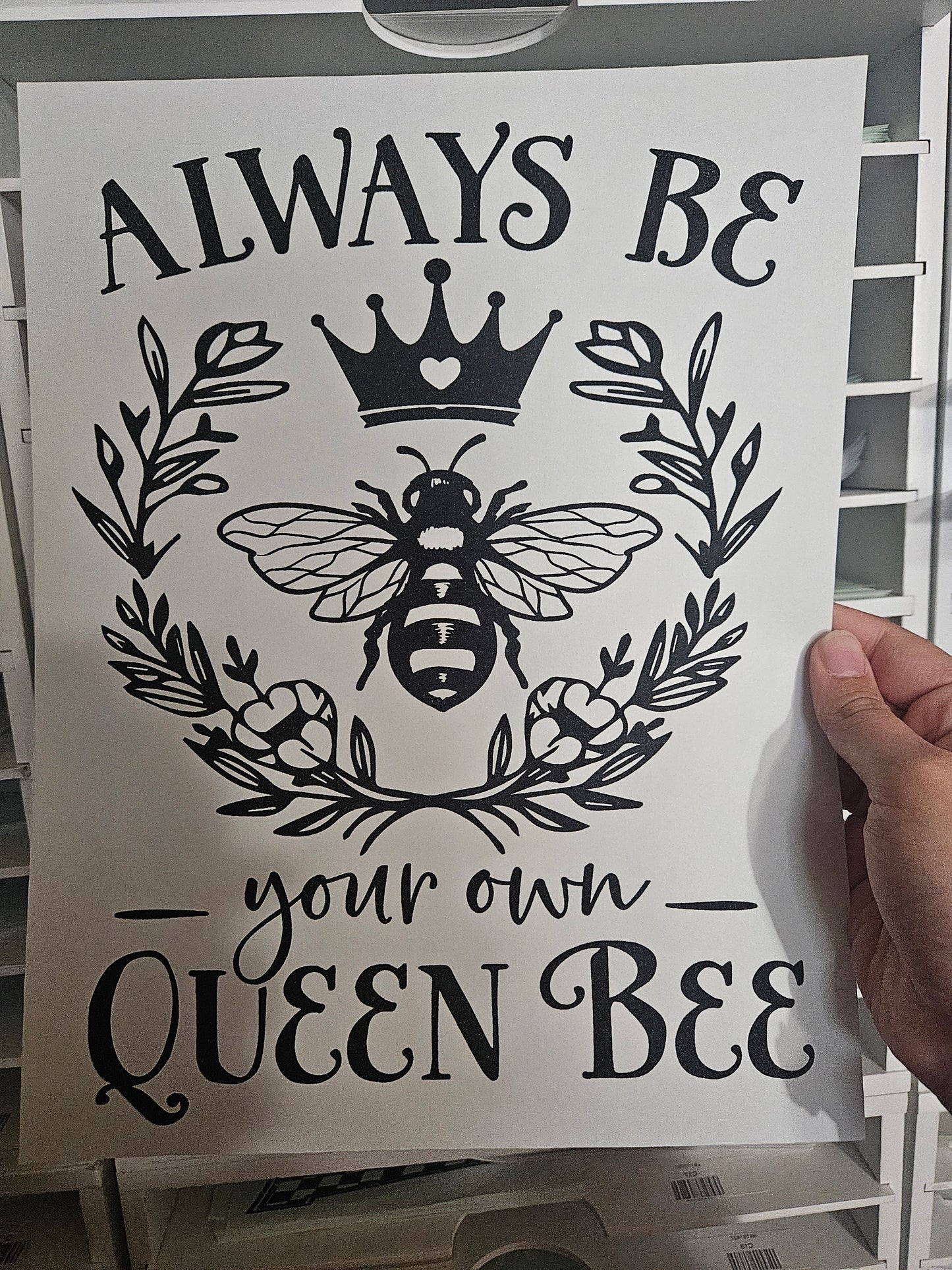 Queen Bee Screen Print Transfer
