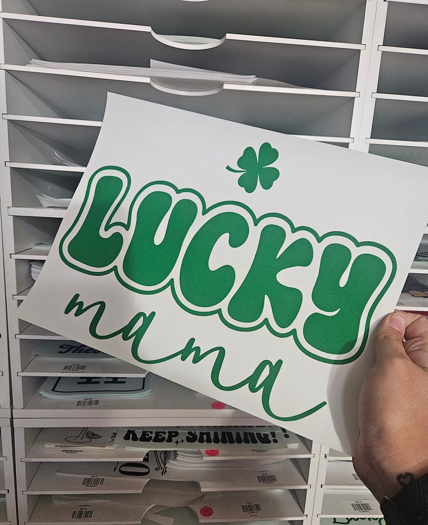 Lucky Mama Screen Print Transfer