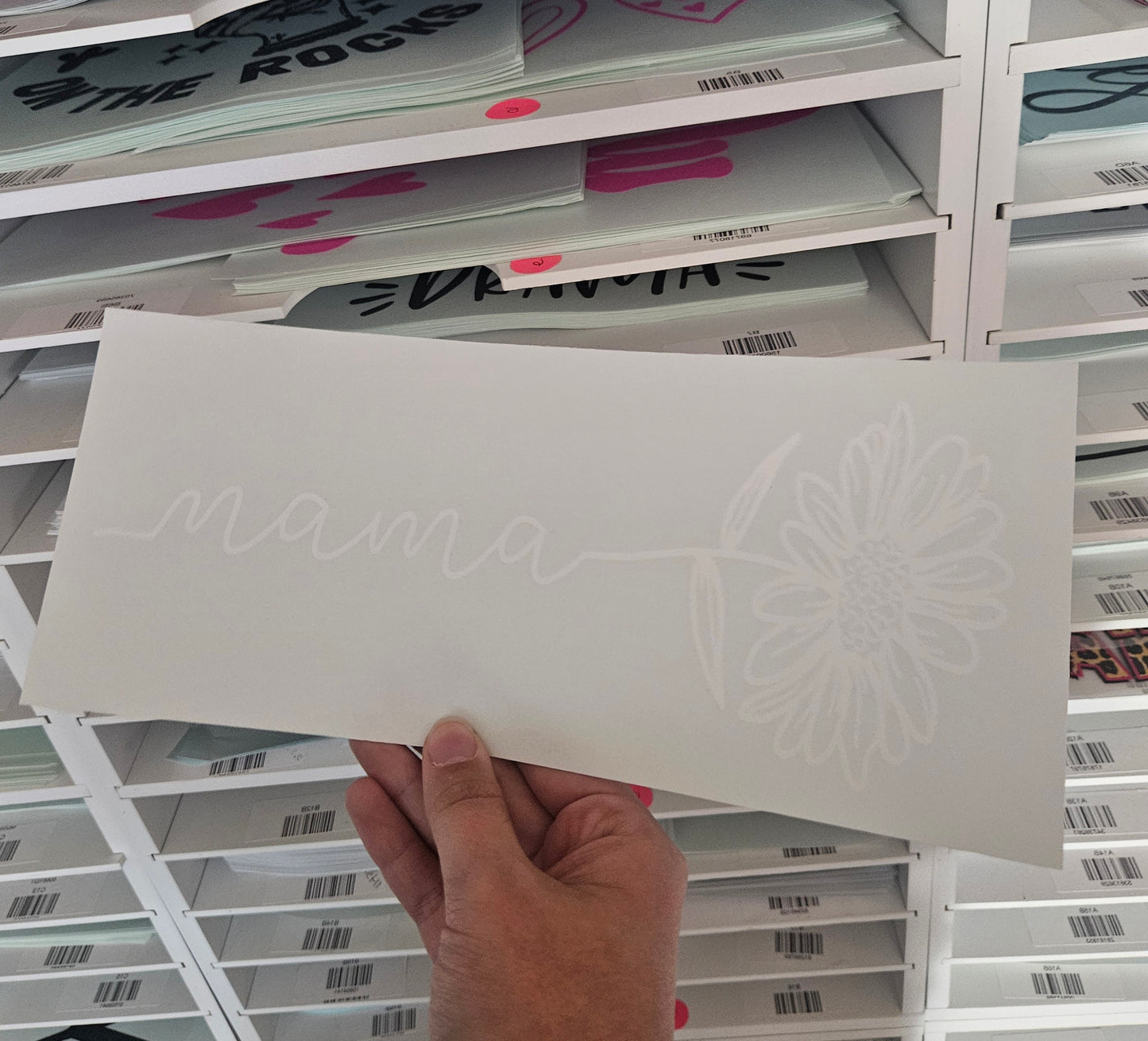 Mama Flower Screen Print Transfer