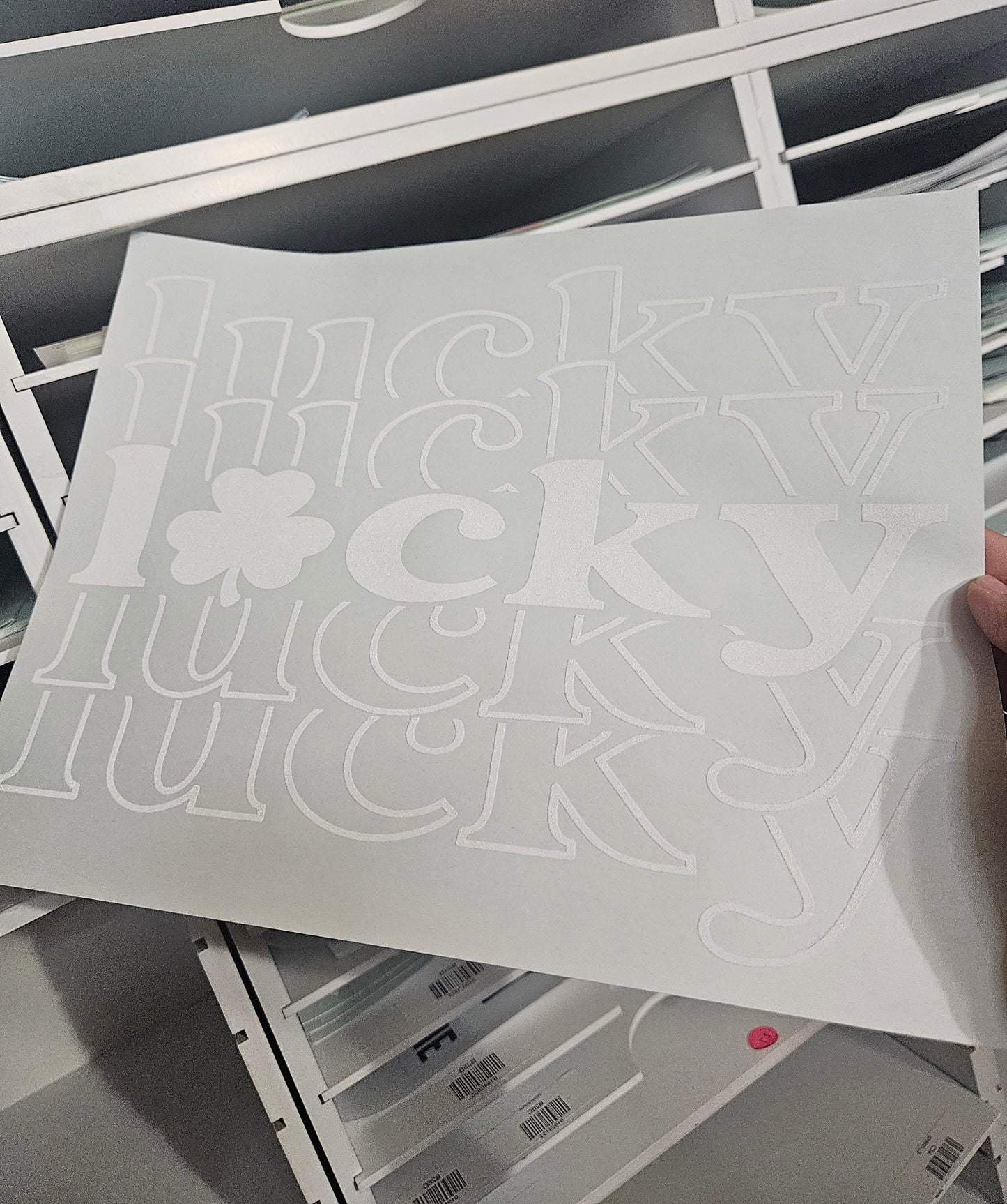Lucky Lucky Lucky Screen Print Transfers