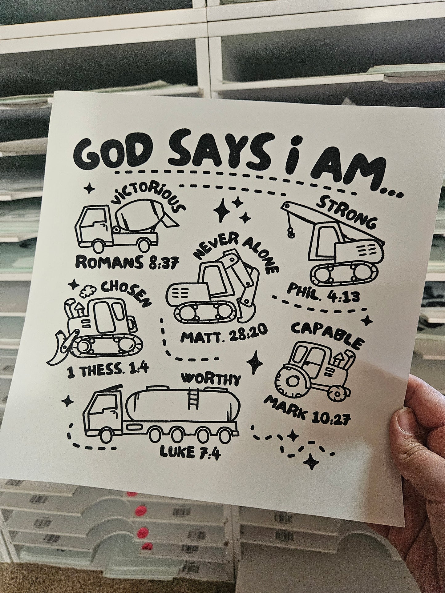 I Am Trucks Screen Print Transfer