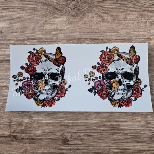 Floral Skull UV Cup Wrap (2 pictures)