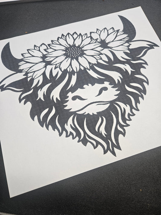 Floral Highland Screen Print