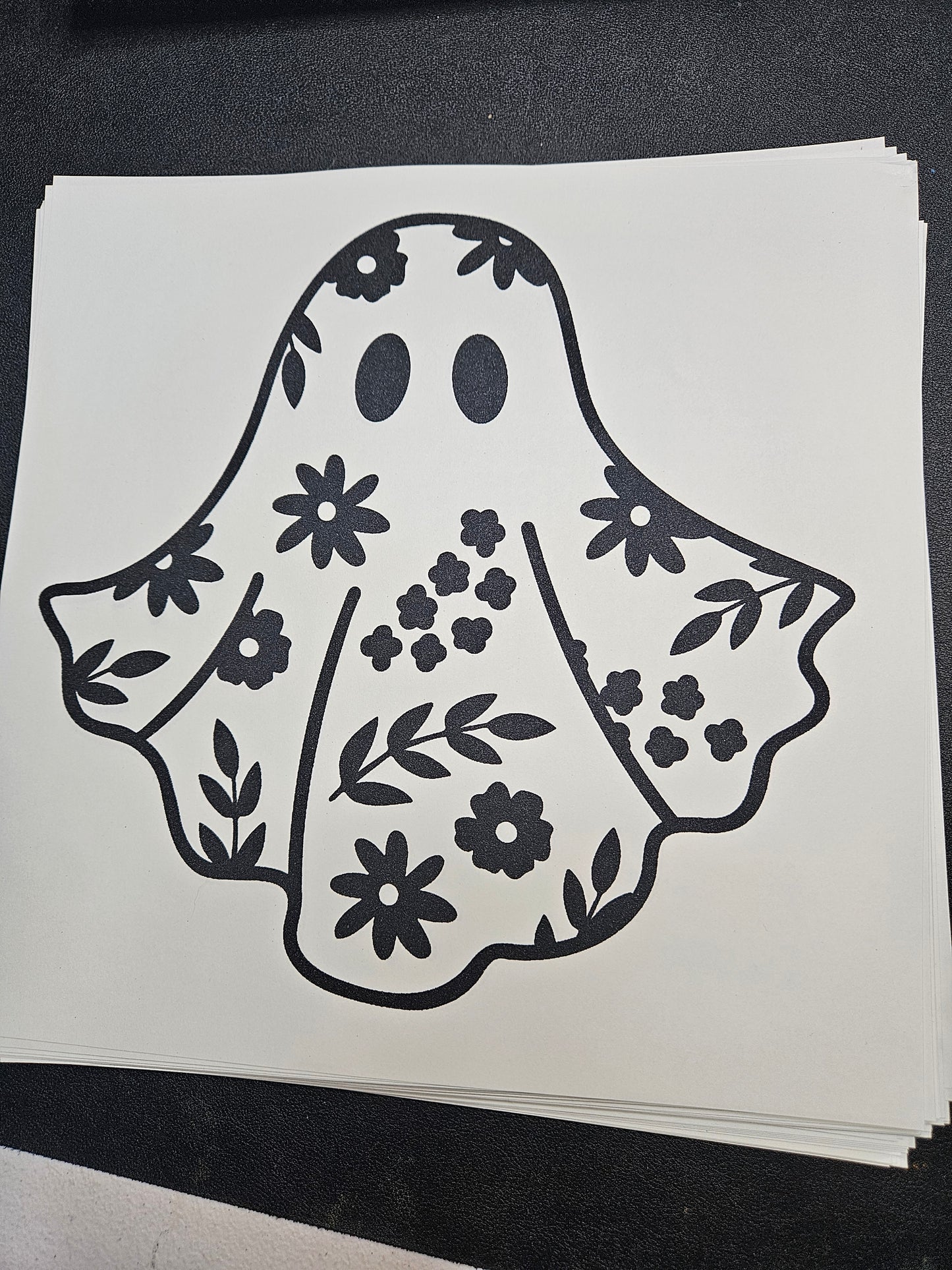 Floral Ghosty Screen Print Transfer