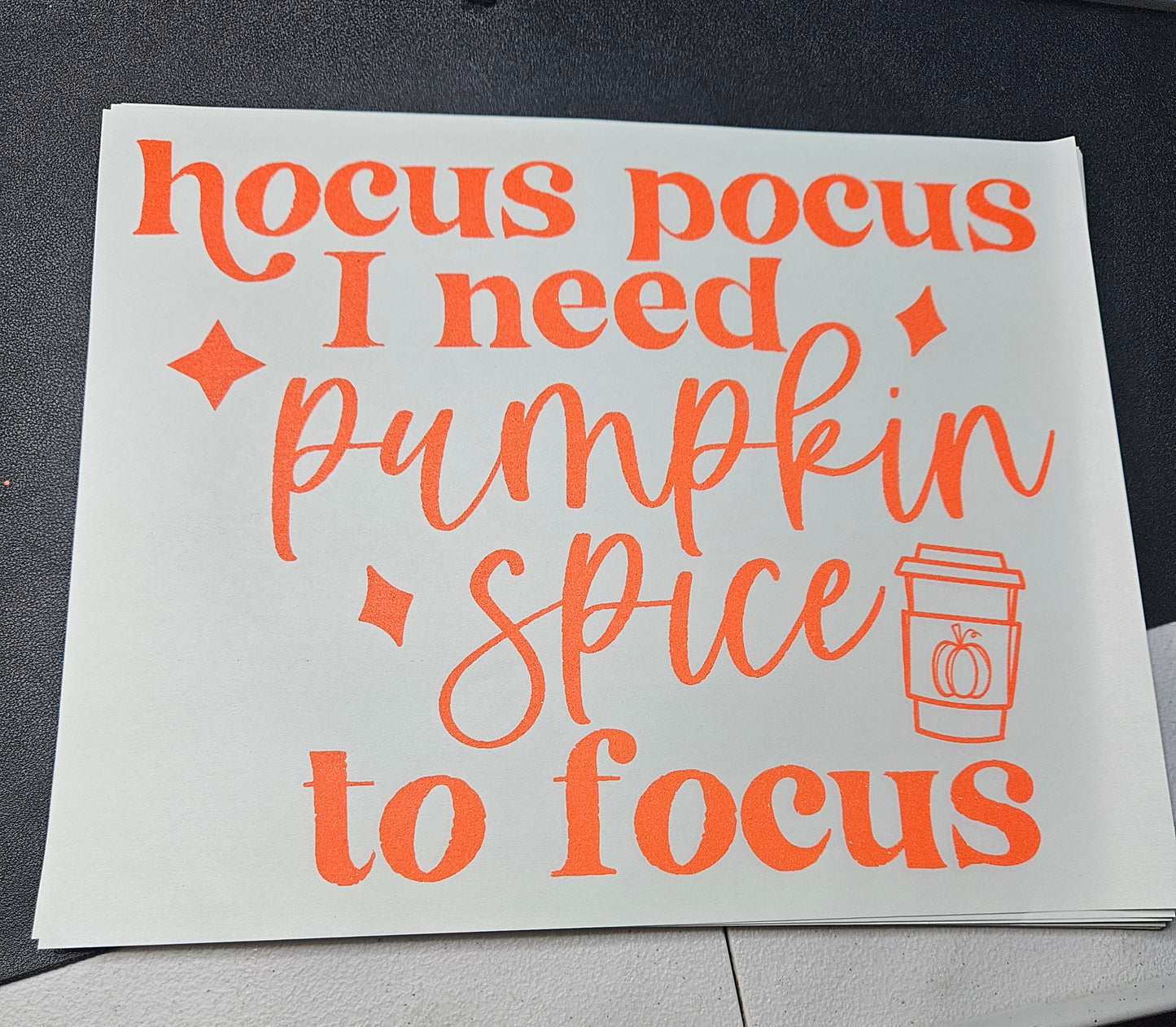 Hocus Pocus I Need Coffee Screen Print Transfer