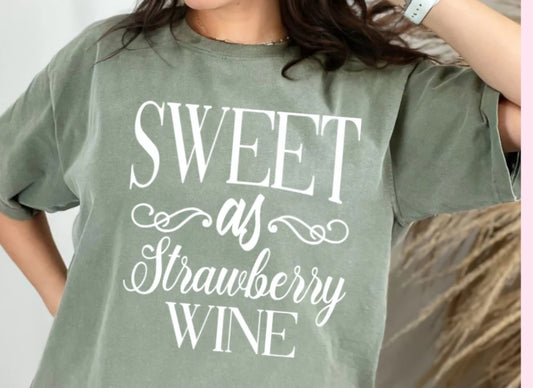 Strawberry Wine Screen Print Transfer