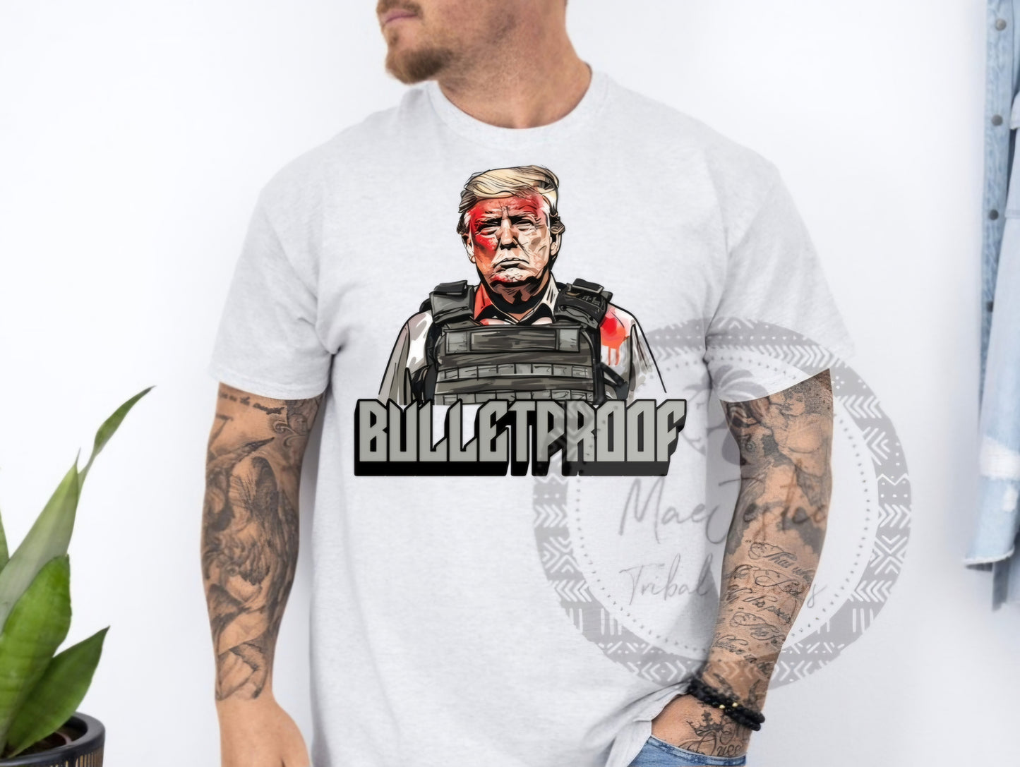 Bullet Proof Trump Unisex Light Grey T-Shirt