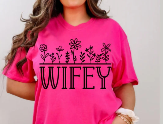 Floral Wifey Transfer