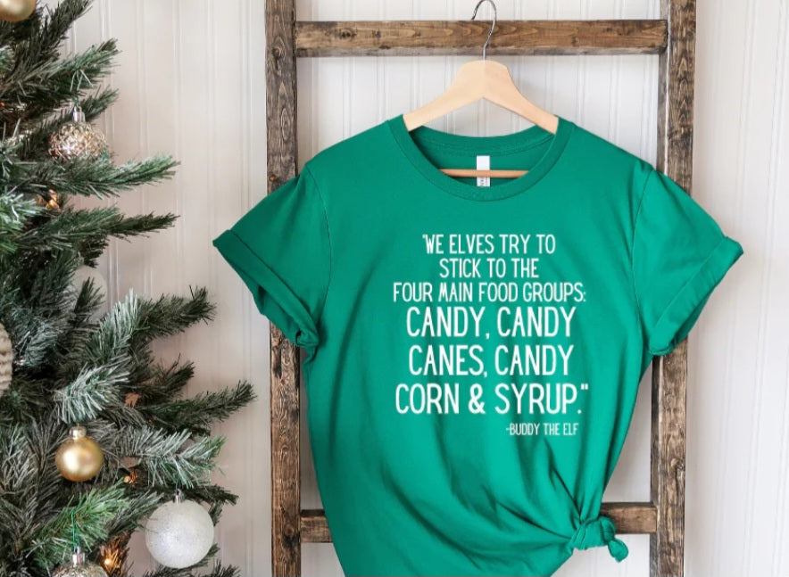 Main Food Groups-Buddy the Elf Screen Print Transfer