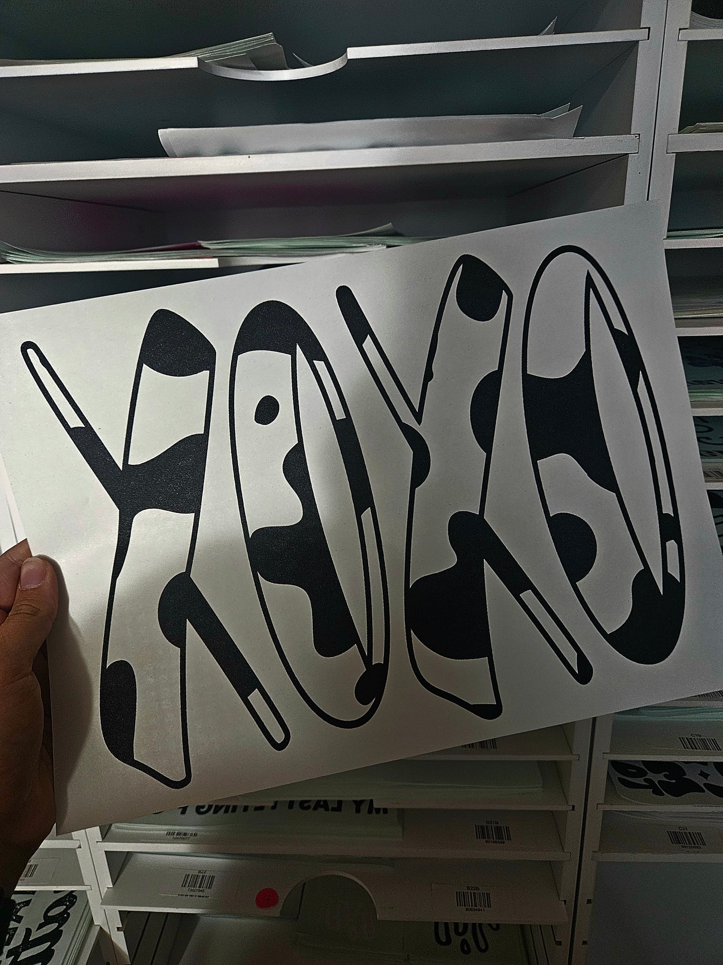 Cow Hide XoXo Screen Print Transfer