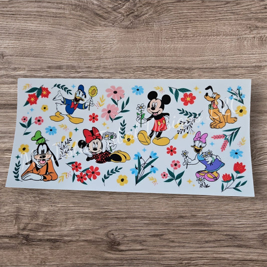 Floral Mickey & Friends UV Cup Wrap