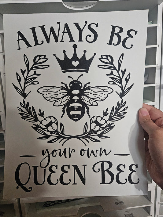 Queen Bee Screen Print Transfer