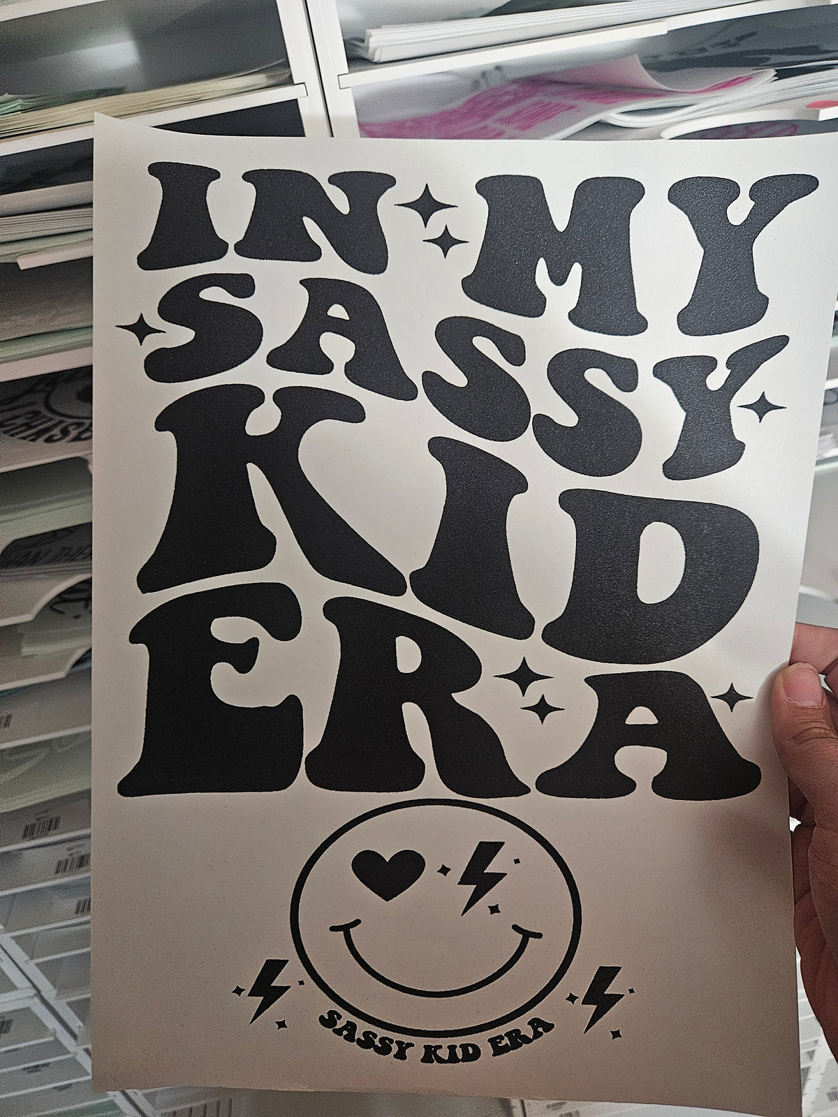 Sassy Kid Screen Print Transfer
