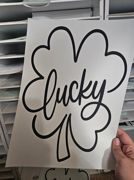 Lucky Clover Screeen Print Transfer