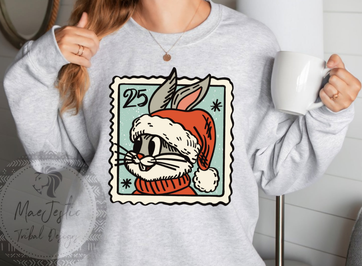 Bunny Holiday Stamp Unisex T-Shirt/Sweatshirt