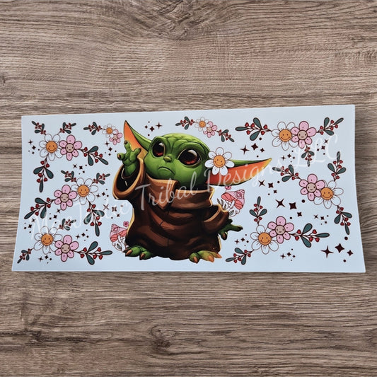 Floral Yoda UV Cup Wrap