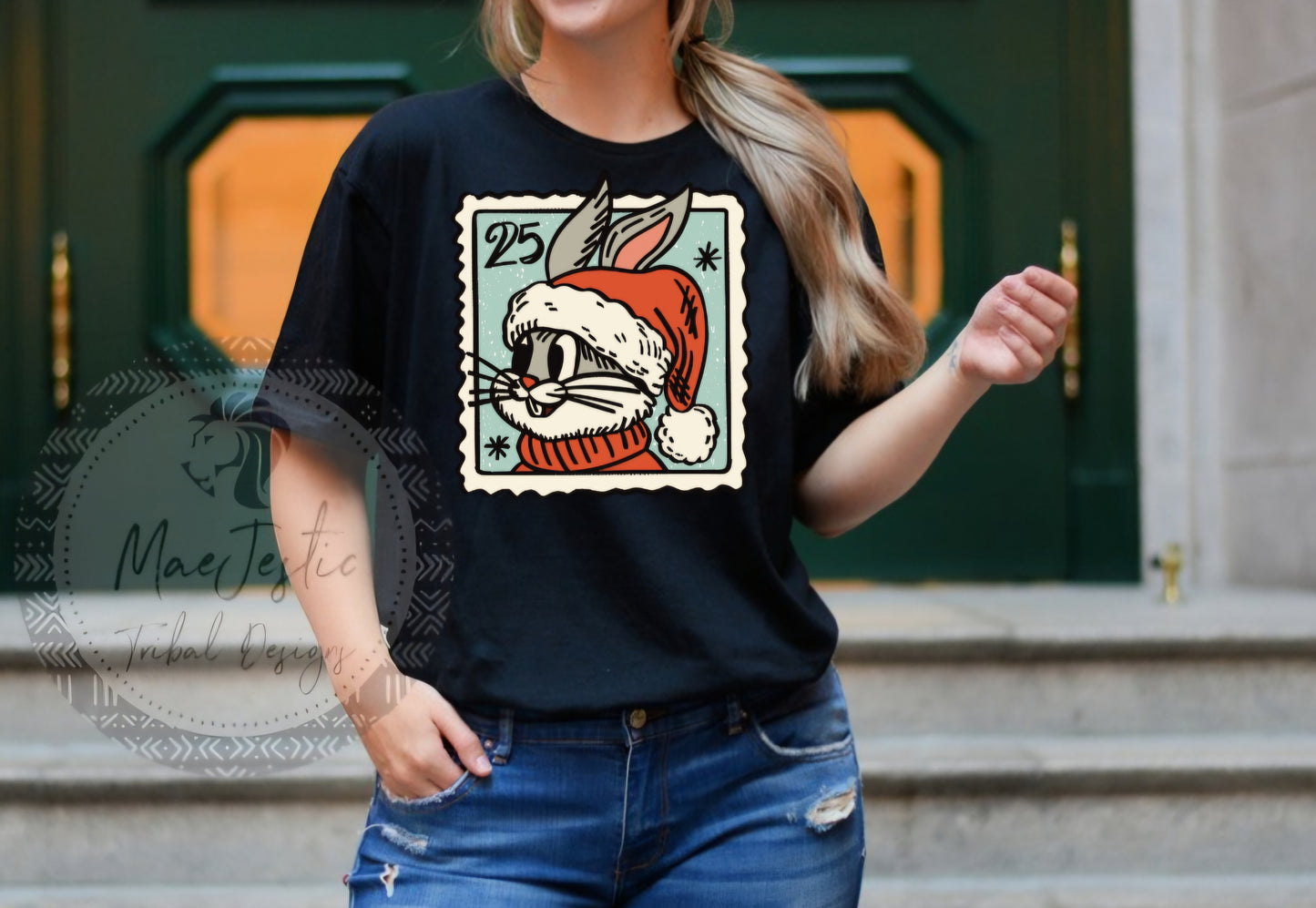 Bunny Holiday Stamp Unisex T-Shirt/Sweatshirt