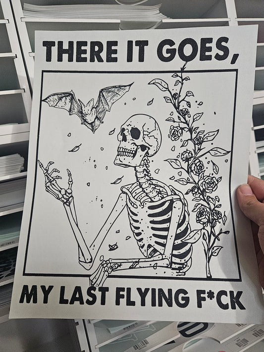 Last Flying F Screen Print Transfer