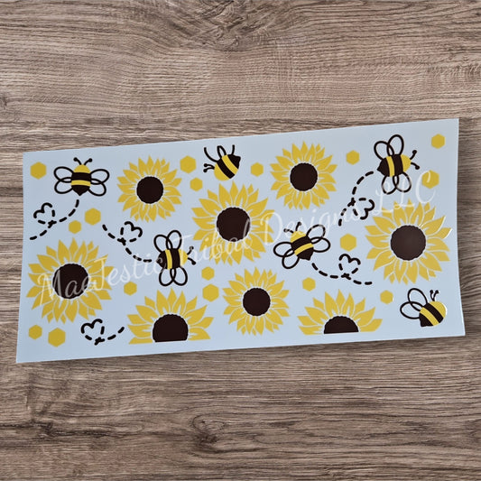 Bee and Sunflower UV Cup Wrap