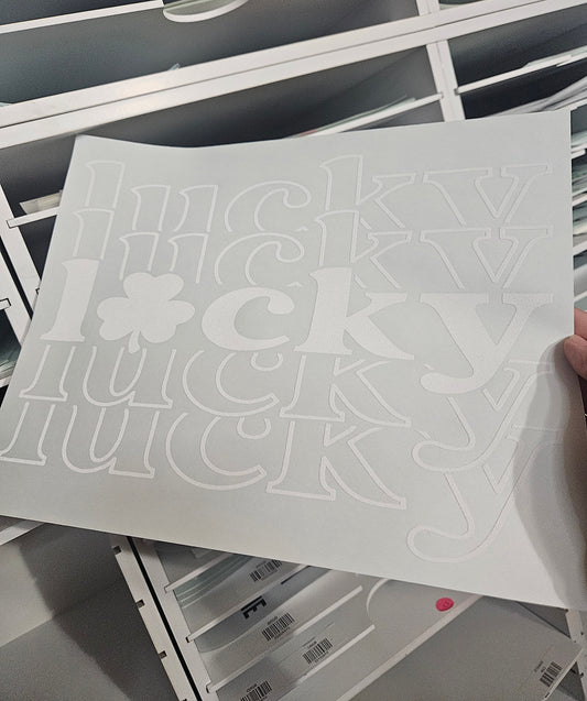 Lucky Lucky Lucky Screen Print Transfers
