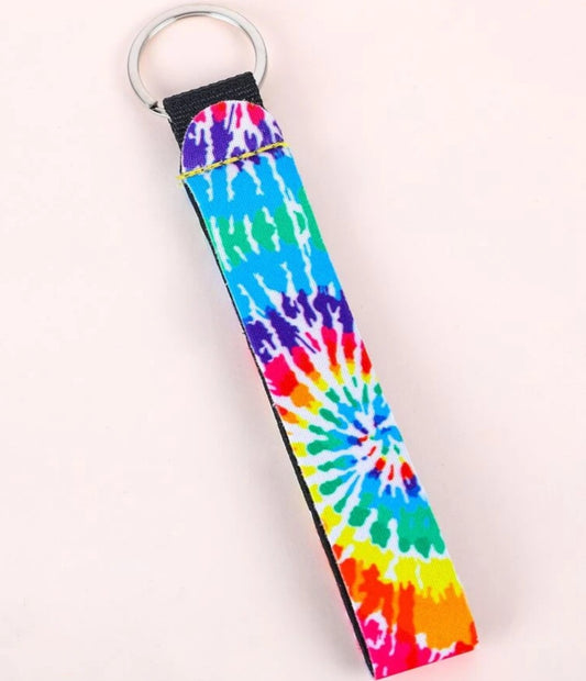 Tye-dye cloth keychain
