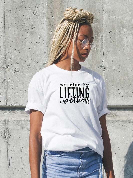 Rise by Lifting others Transfer (Black)